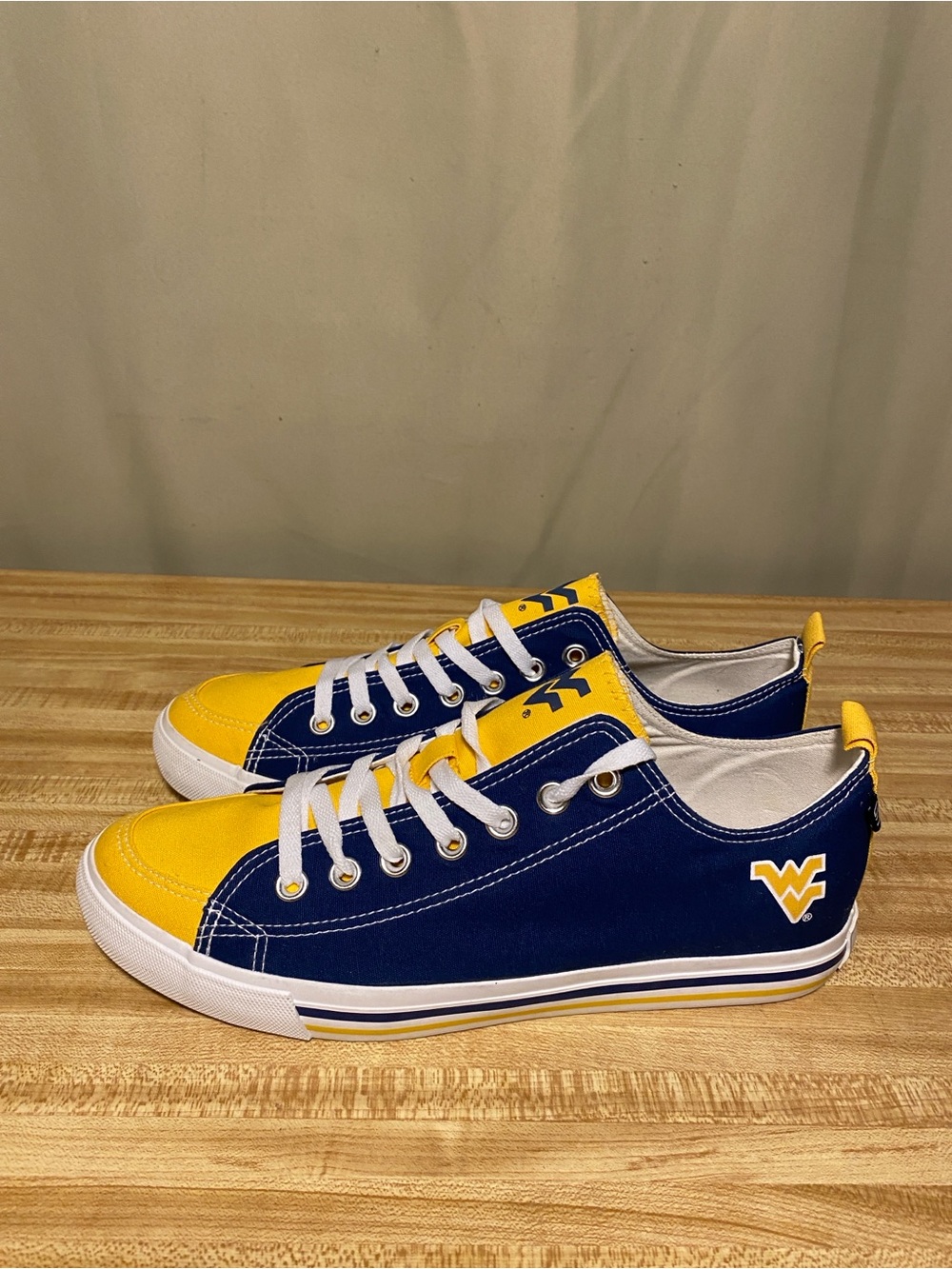 SKICKS West Virginia Mountaineers NCAA Blue /Old Gold Low Top Sneakers M10/W12